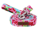 Dog Collar And Leash Set With Bow Tie Cotton Dog &Cat Necklace And Dog Lead Fashion Flowers
