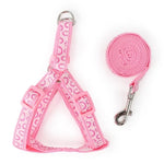 Fashion Canvas Print Pet Dog Harness Set Adjustable Small Puppy  Running Leashes and Collar Set Pet Cat Strap Accessories