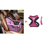 Dog Booster Seat Dog Car Seat Cover Basket Pet Puppy Safety Belt Mesh Dog Harness Vest Dog Leash Cat Travel Carrier Hanging Bags