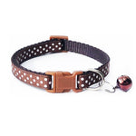 1PC Nylon Cat Dog Harness With Bell Pet Cute Fashion Paw Dog Cat Puppy Charm Adjustable Lovely Safety Collar Polka Dot Dog Leash