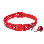 1PC Nylon Cat Dog Harness With Bell Pet Cute Fashion Paw Dog Cat Puppy Charm Adjustable Lovely Safety Collar Polka Dot Dog Leash