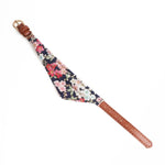 Fashion Flower Print Pets Dog Collar PU Leather Bowknot Puppy Cat Bow Tie Small Dog Collars Bandana Outdoor Pet Walking Leashes