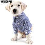 WANGUPET 2017 New stripe Dog Shirt Brand Leisure Clothing Fashion Social Casual Pet Shirt Slim Fit Long-Sleeve Dog Shirts