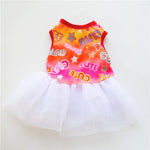 Summer Dog Dress Pet Dog Clothes for Small Dog Wedding Dress Skirt Puppy Clothing Spring Fashion Cotton Pet Clothes XS-L