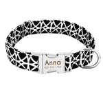 Personalized Dog Collar Leash Nylon Print Small Dog Collars and Lead for Small Medium Large Pet Pitbull German Shepherd Puppy