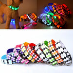 Fashion Pet Dogs LED Collar Luminous Night Safety Flashing Glowing Plaid Cat Dog Leash Harness Collars Pet Supplies Dropship #R5