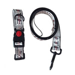 Pet Dog Collar Leash Set Fashion Lettered 1.5cm Durable Nylon Rope Leads French Bulldog Puppy Walking Dogs Pet Supplies