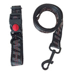 Pet Dog Collar Leash Set Fashion Lettered 1.5cm Durable Nylon Rope Leads French Bulldog Puppy Walking Dogs Pet Supplies