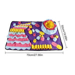 Pet Dog Sniffing Mat Dog Puzzle Toy Pet Snack Feeding Mat Boring Interactive Game Training Blanket Snuffle Feeding Training Mat