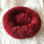Dog Long Plush Dounts Beds Basket Calming Bed Hondenmand Pet Kennel Soft Fluffy Comfortable for Small Medium Large Dogs