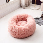 Dog Long Plush Dounts Beds Basket Calming Bed Hondenmand Pet Kennel Soft Fluffy Comfortable for Small Medium Large Dogs