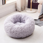 Dog Long Plush Dounts Beds Basket Calming Bed Hondenmand Pet Kennel Soft Fluffy Comfortable for Small Medium Large Dogs