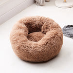 Dog Long Plush Dounts Beds Basket Calming Bed Hondenmand Pet Kennel Soft Fluffy Comfortable for Small Medium Large Dogs