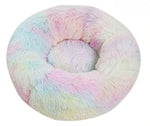 Dog Long Plush Dounts Beds Basket Calming Bed Hondenmand Pet Kennel Soft Fluffy Comfortable for Small Medium Large Dogs