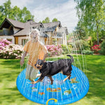 Splash Sprinkler Pad Children Water Sprinkler Pad Thickened Wading Pool Outdoor Splash Play Mat For Dogs Kids Outdoor Water Toy