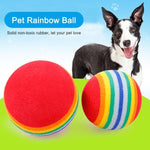 1/3/5 PCS Rainbow Ball Dog Toys Chewing Rattle Scratch EVA Cat Dog Toys Ball Mini Cute Colorful Ball Interactive Dog Cat Toys