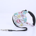 3m 5m Retractable Dog Leash 11 Colors Fashion Printed Puppy Auto Traction Rope Nylon Walking Leash for Small Dogs Cats Pet Lead