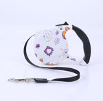3m 5m Retractable Dog Leash 11 Colors Fashion Printed Puppy Auto Traction Rope Nylon Walking Leash for Small Dogs Cats Pet Lead